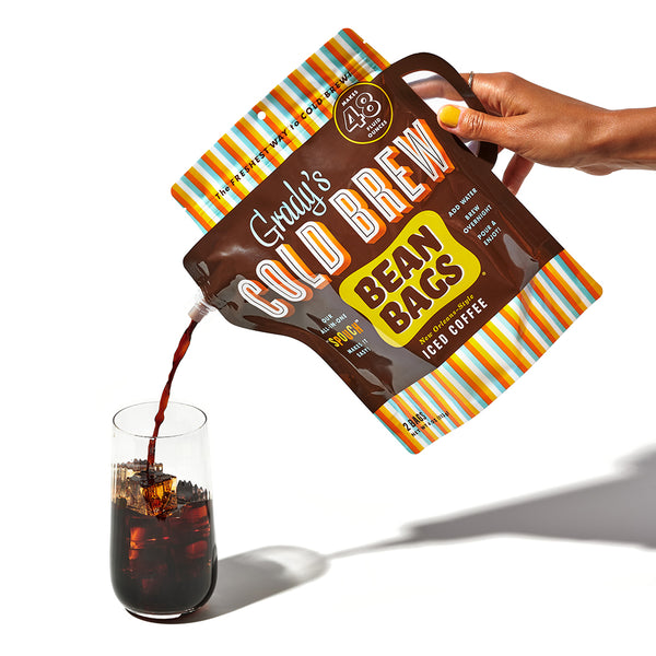 Grady's Cold Brew - Decaf Spouch pouring into glass