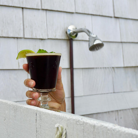 Recipe - Grady's Mojito Grady's Cold Brew - Glass in Shower