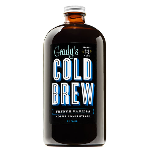 Cold Brew Coffee Concentrate 32oz French Vanilla (Case of 6) - Grady's Cold Brew